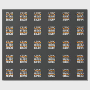 Halloween Big Girls Broom Witch Design_1 Wrapping Paper