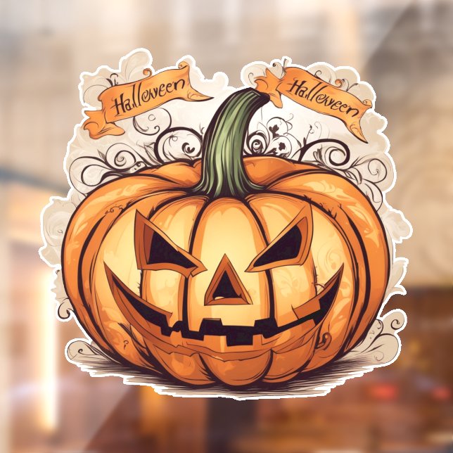 Halloween: Big Pumpkin -  Window Cling (Sheet 2)