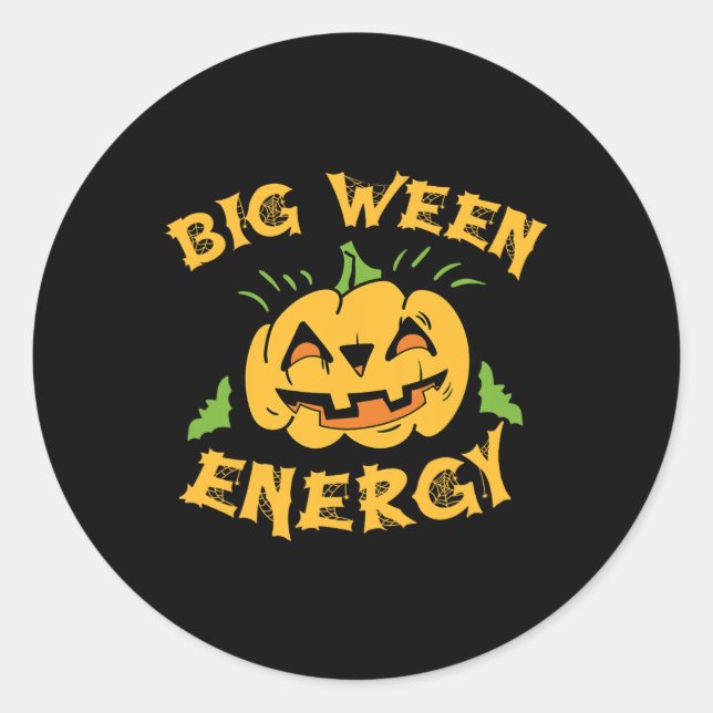 Halloween Big Ween Costume Pumpkin Lover October T Classic Round Sticker (Front)