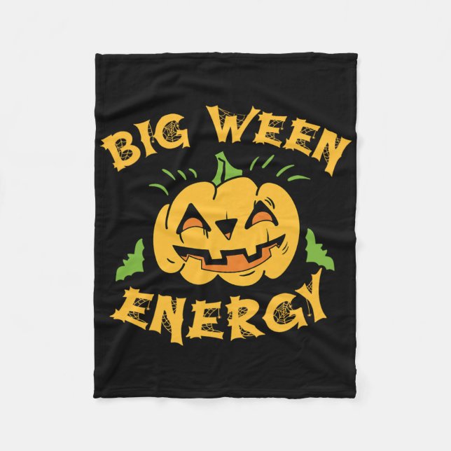 Halloween Big Ween Costume Pumpkin Lover October T Fleece Blanket (Front)