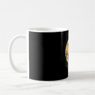 Halloween Bigfoot Walking Labrador Under Full Moon Coffee Mug