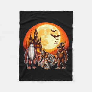 Halloween Bigfoots Horror Boo Ghost Witch Mummy Lo Fleece Blanket