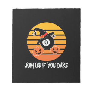 Halloween Billard Halloween Witch Hat Pumpkin Notepad