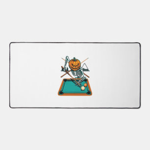 Halloween Billiards Pumpkin Skeleton Pool Desk Mat