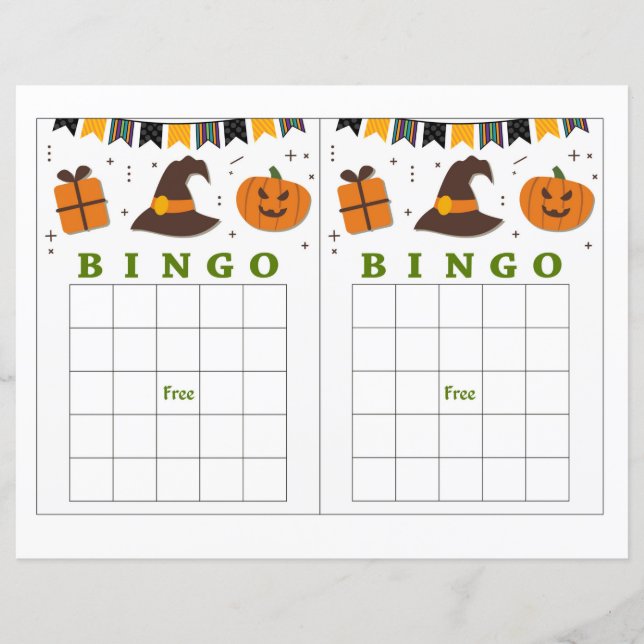 Halloween bingo,Cute Pumpkin (Front)