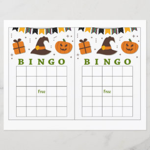 Halloween bingo,Cute Pumpkin