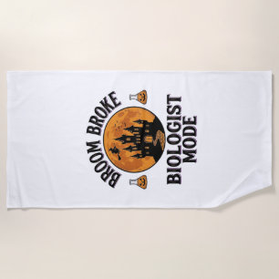 Halloween Biologist Shirt Vintage Spooky Science D Beach Towel