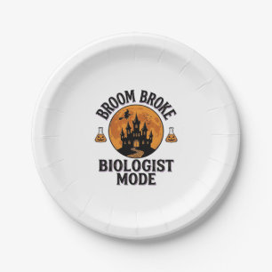 Halloween Biologist Shirt Vintage Spooky Science D Paper Plate