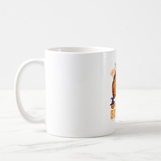 Halloween Biologist Witch Pumpkin Haunted House De Coffee Mug (Left)