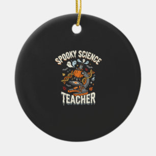 Halloween Biology Teacher Spooky Science Ceramic Tree Decoration