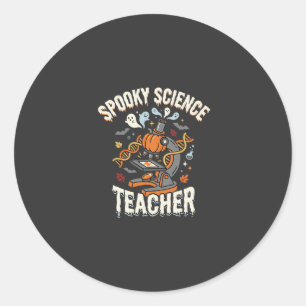 Halloween Biology Teacher Spooky Science Classic Round Sticker