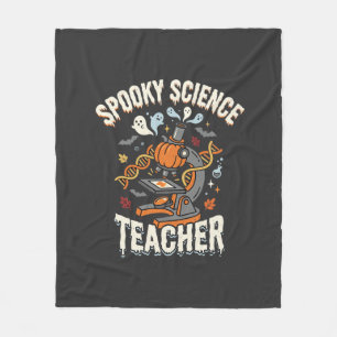 Halloween Biology Teacher Spooky Science Fleece Blanket