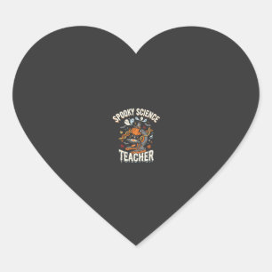 Halloween Biology Teacher Spooky Science Heart Sticker