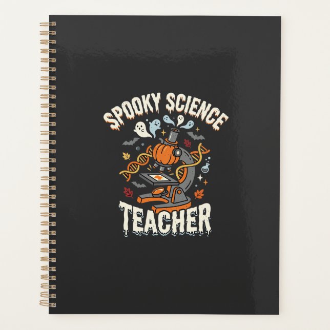 Halloween Biology Teacher Spooky Science Planner (Front)