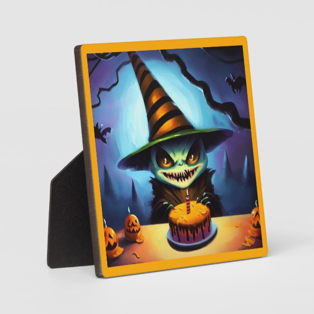 Halloween - Birthday 1 Plaque (Front)