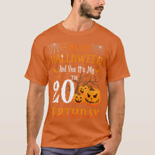 Halloween Birthday 20 year old 20th Party Pumpkin T-Shirt