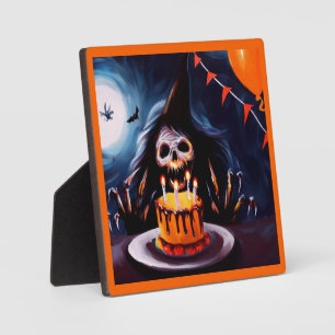Halloween - Birthday 4 Plaque