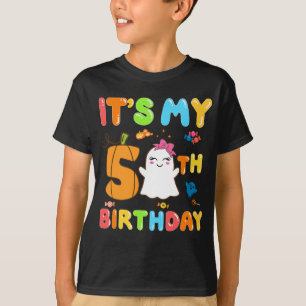 Halloween Birthday 5th Birthday It's My 5th Bday T-Shirt