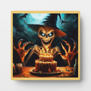 Halloween - Birthday 6 Plaque