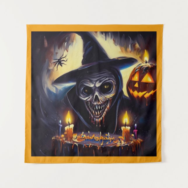 Halloween - Birthday 7 Tapestry (Front)