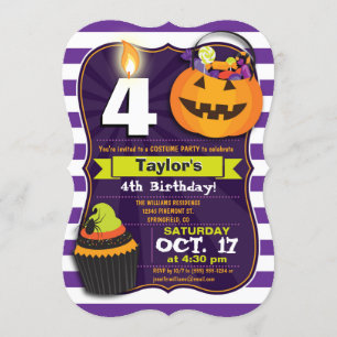 Halloween Birthday Costume Party Invitation