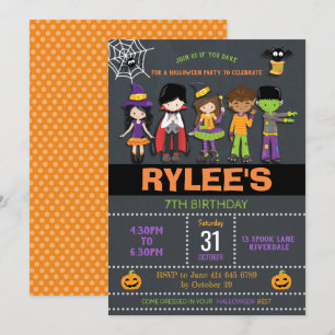 Halloween Birthday Costume Party Invitation