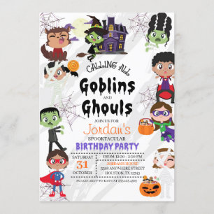 Halloween Birthday Costume Party Invitation