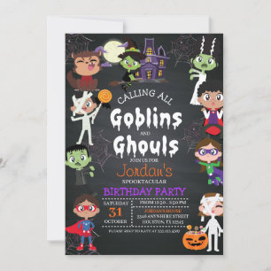 Halloween Birthday Costume Party Invitation