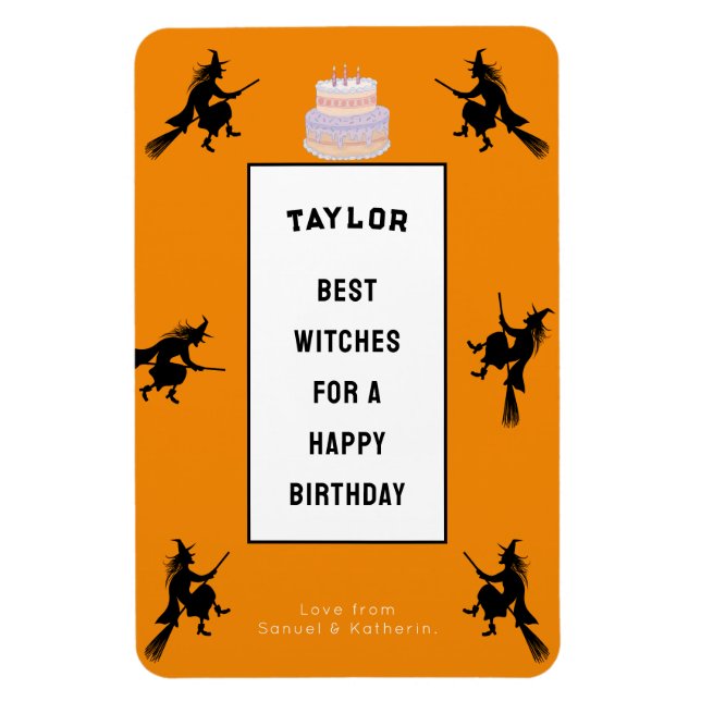 Halloween Birthday Funny Customisable Magnet (Vertical)