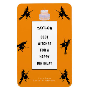 Halloween Birthday Funny Customizable Magnet