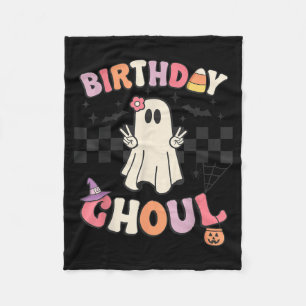 Halloween Birthday Ghoul Bday Party Anniversary Fleece Blanket