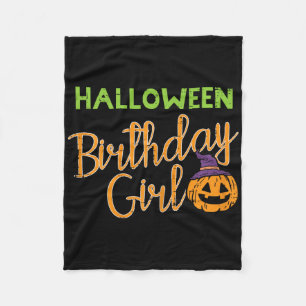 Halloween Birthday Girl Bday Costume Girls Kids To Fleece Blanket