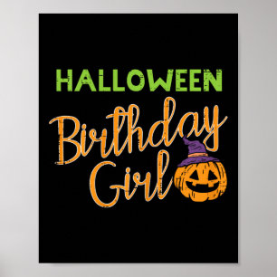 Halloween Birthday Girl Bday Costume Girls Kids To Poster