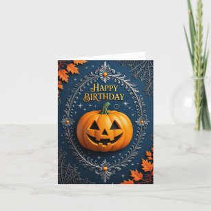 Halloween Birthday, Happy Halloween Birthday Thank You Card