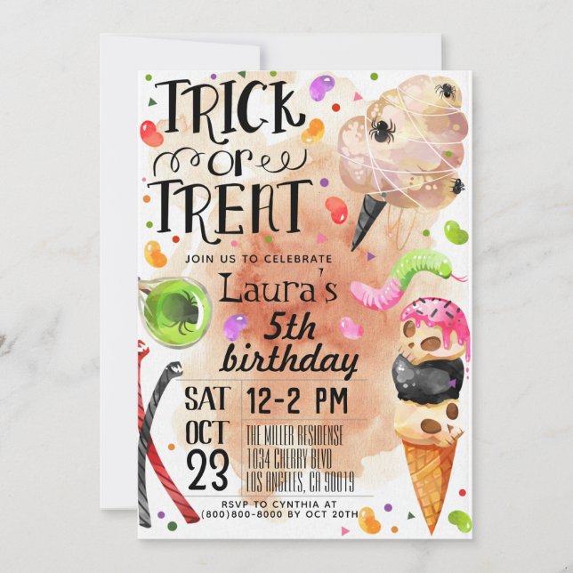 Halloween Birthday Invitation (Front)