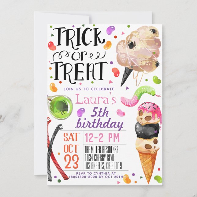 Halloween Birthday Invitation (Front)