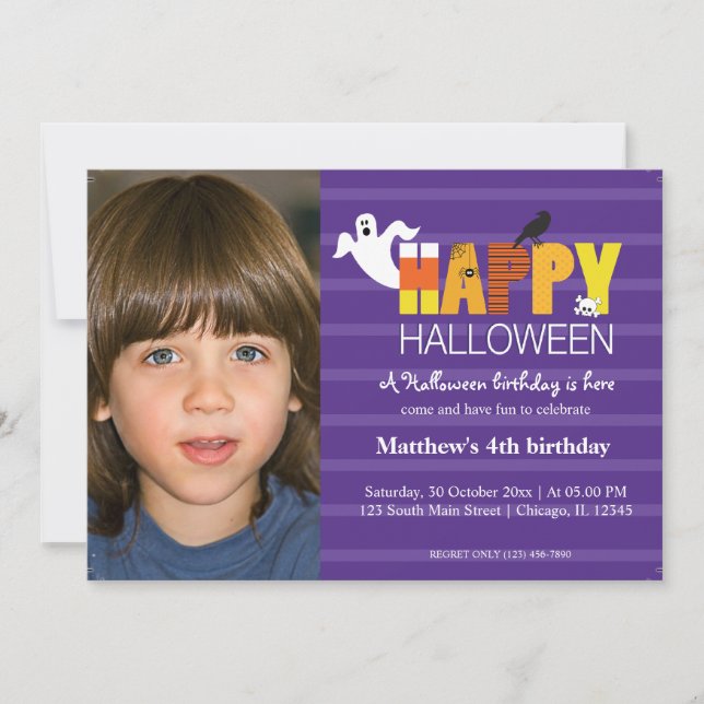 Halloween Birthday Invitation (Front)