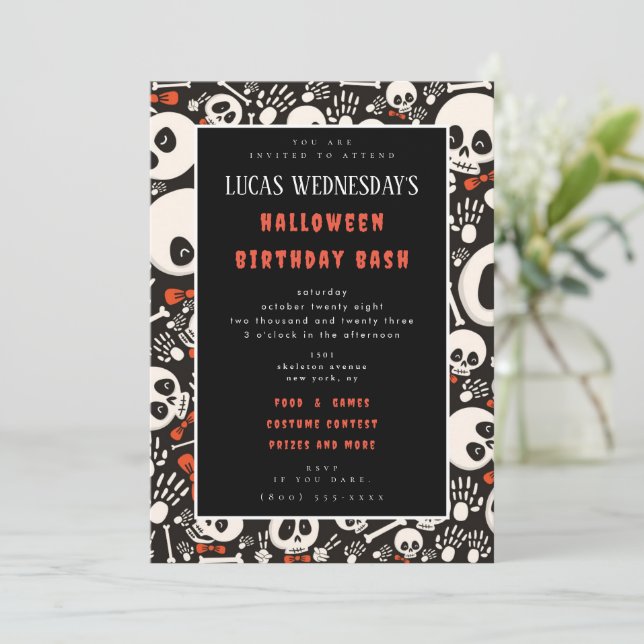Halloween Birthday Invitation (Standing Front)