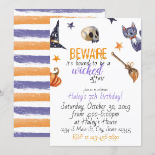 Halloween Birthday Invitation
