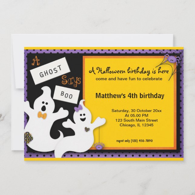 Halloween Birthday Invitation (Front)