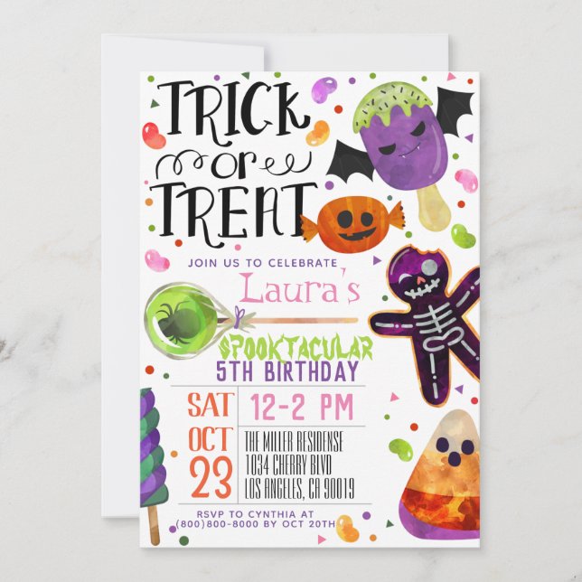 Halloween Birthday Invitation (Front)
