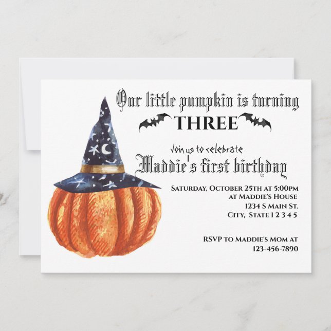 Halloween Birthday Invitation (Front)