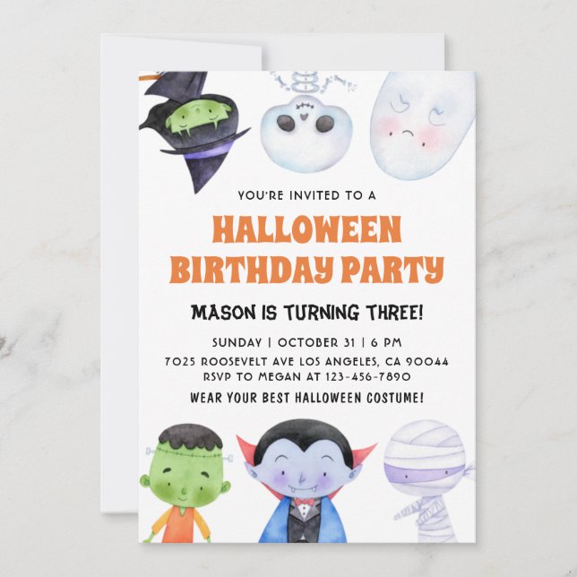 Halloween Birthday Invitation (Front)