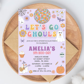 Halloween Birthday Invitation, EDITABLE Halloween Invitation