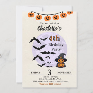 Halloween Birthday Invitation for Kids