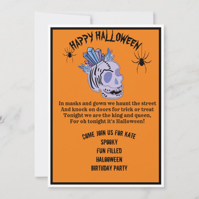 halloween_birthday_invitation invitation (Front)