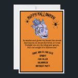 halloween_birthday_invitation invitation<br><div class="desc">halloween_birthday_invitation HAPPY HALLOWEEN USING  SKULL WITH CRYSTALS</div>