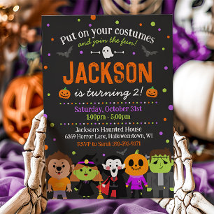 Halloween Birthday Invitation, Kids Costume Party Invitation