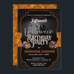 Halloween Birthday Invitation with spiderwebs<br><div class="desc">Personalised Halloween Birthday Invitation that is editable to your liking.</div>