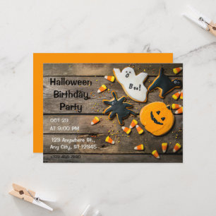 Halloween Birthday Invitations